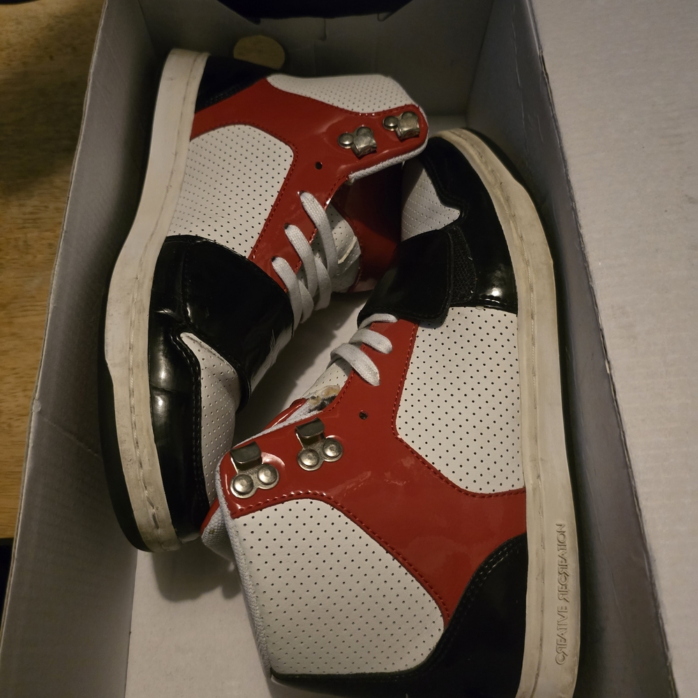 Creative Recreation Red and Black Athletic Shoes